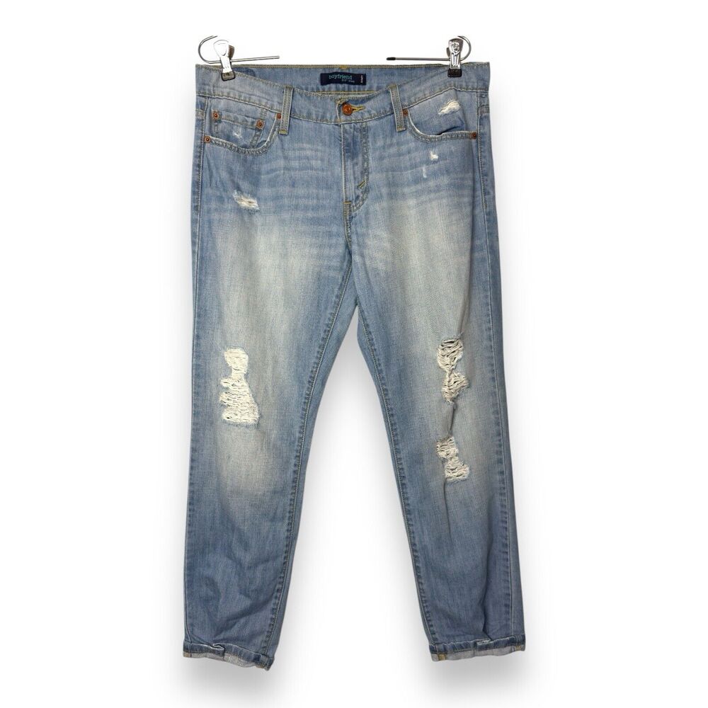 Levi’s 513 Boyfriend Jeans Light Wash Distressed Ankle Cotton 9M Y2k